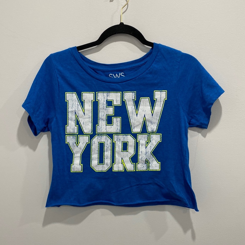 Blue Crop Top